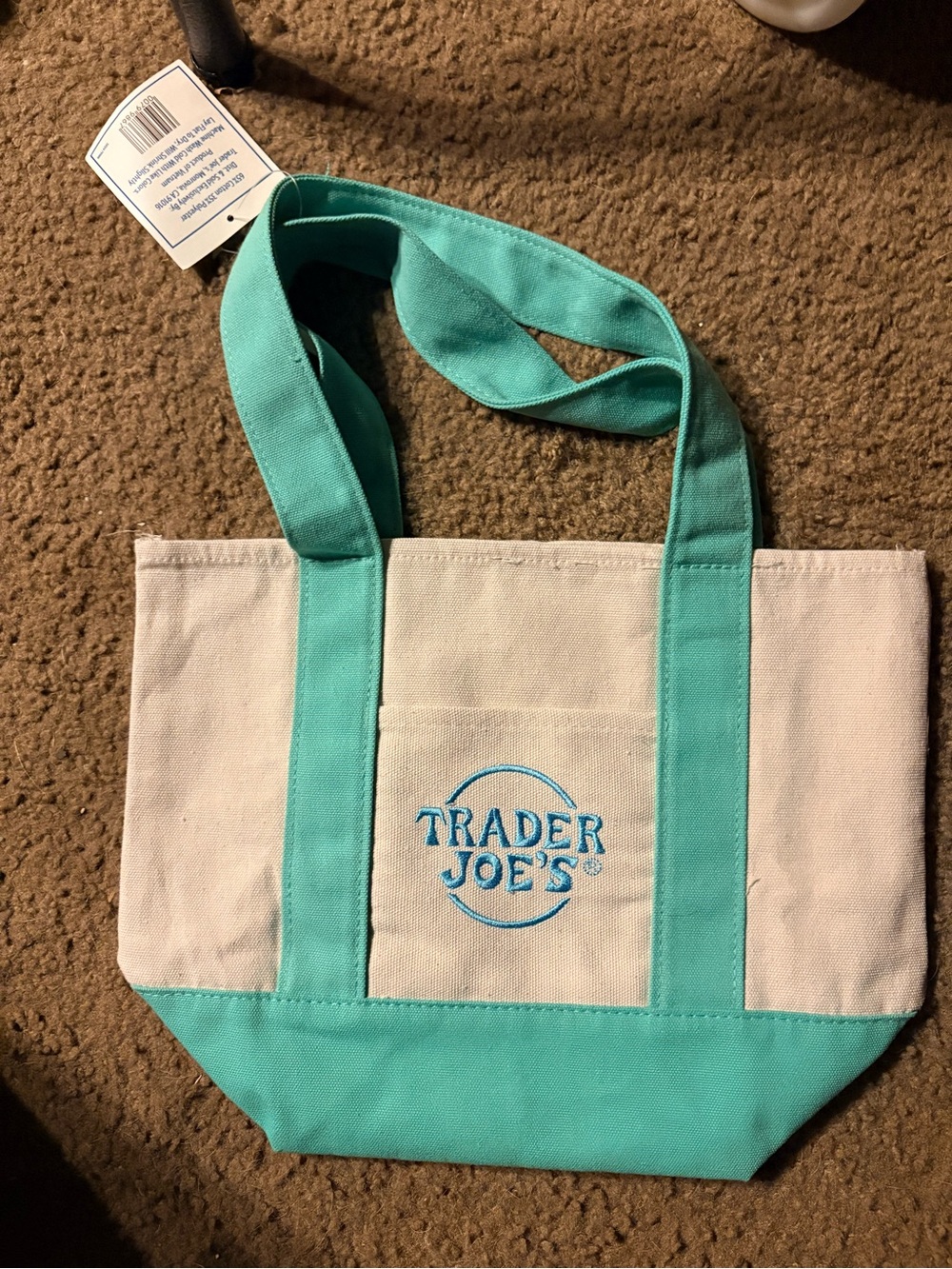 Trader Joe’s Pastel Green Mini Tote Bag
